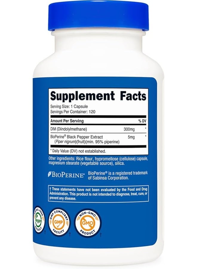 Nutricost, DIM , 300 mg, 120 Capsules - Image 4